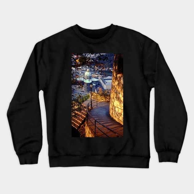 Salzburg Stairway Crewneck Sweatshirt by Bierman9